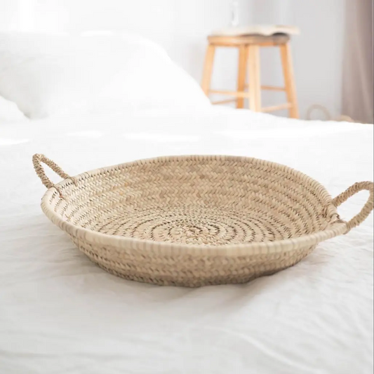 Moroccan Straw Woven Tray