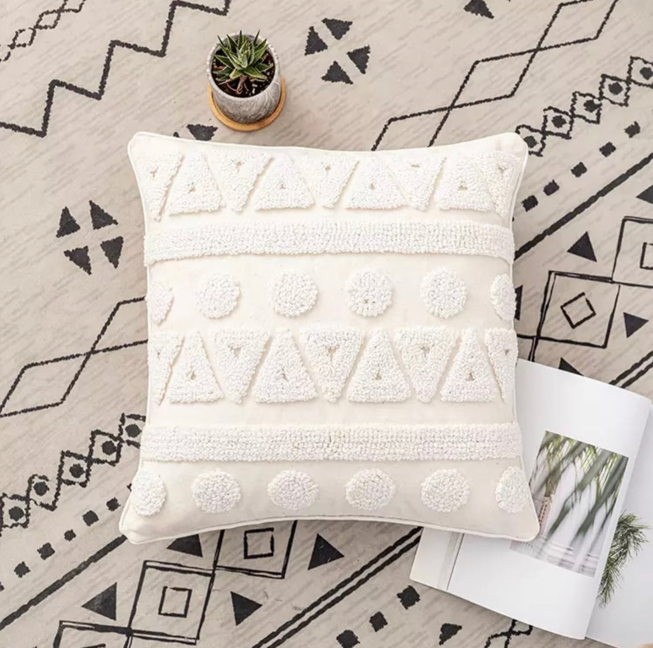 Tribal Shapes Throw Pillow - Type 2